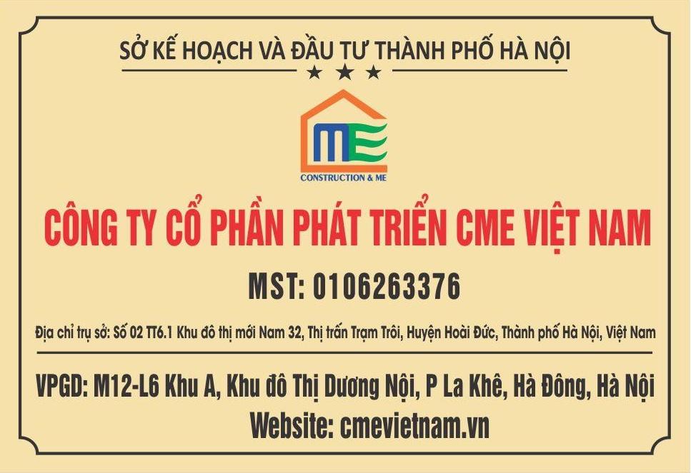 Công Ty Cổ Phần Phát Triển CME Việt Nam