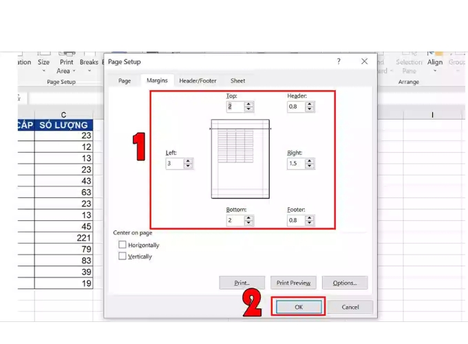 Cách căn chỉnh lề trong excel chi tiết