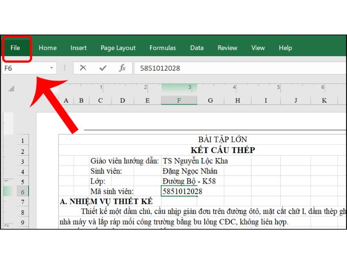 Chuyển Excel sang PDF ngay trên Excel