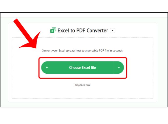 Cách xuất file excel sang pdf trên PDF Conve