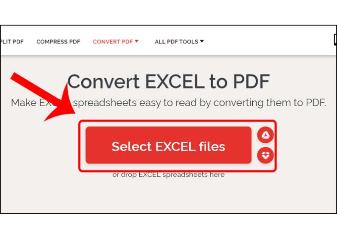 Cách chuyển Excel sang PDF trên ilovepdf