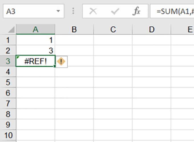 Lỗi ref trong excel