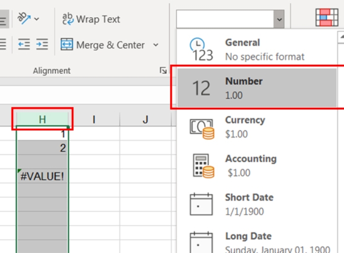 Lỗi value trong excel