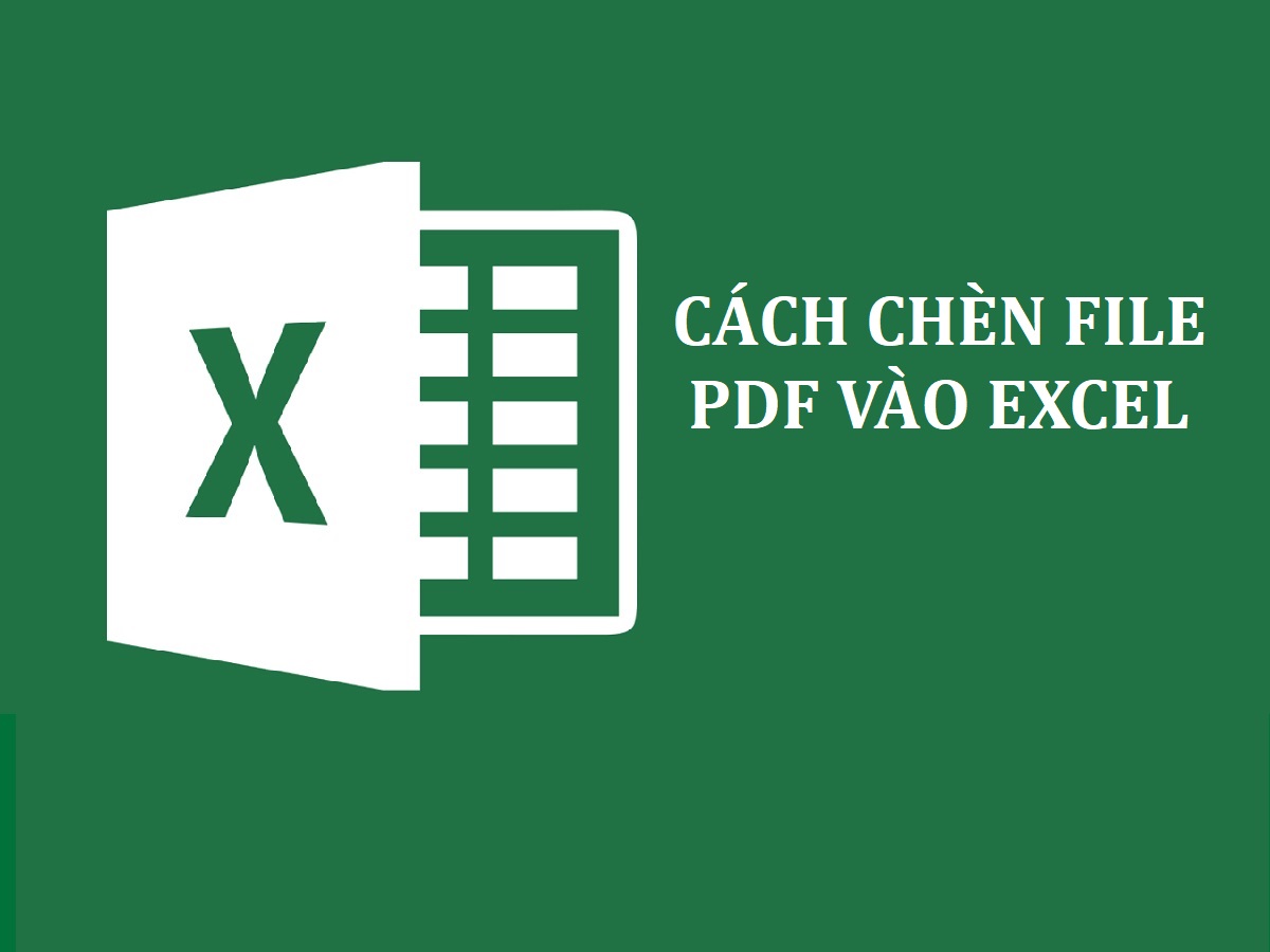 Cách chèn file PDF vào excel