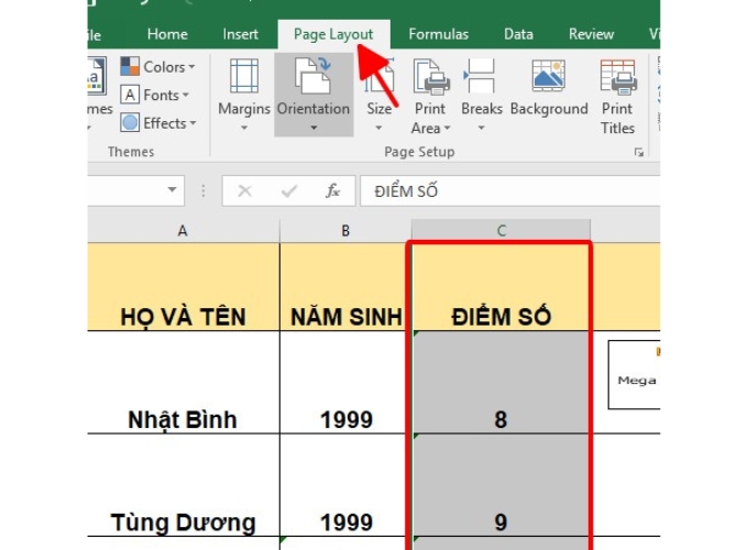 Cách chọn vùng in trong Excel