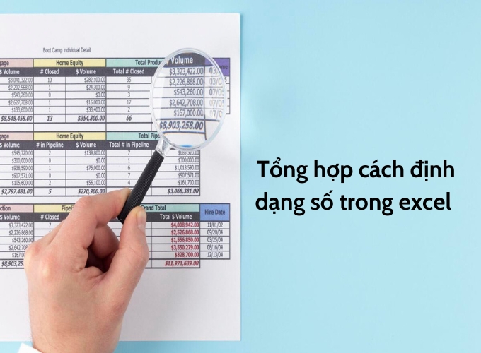 cách định dạng số trong excel