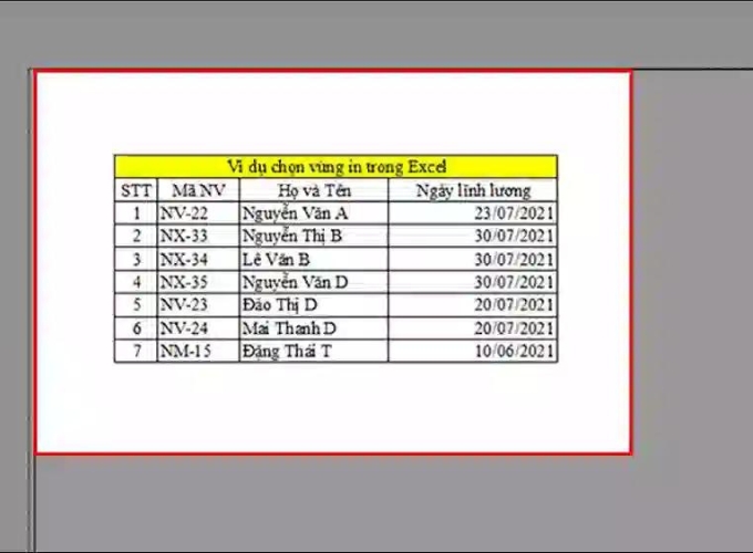 Cách giữ tiêu đề trong Excel khi in