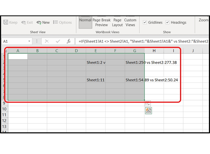 Cách so sánh 2 file excel bằng hàm If