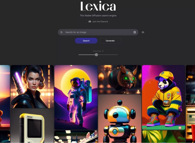 Web Ai vẽ giành giật Lexica Art